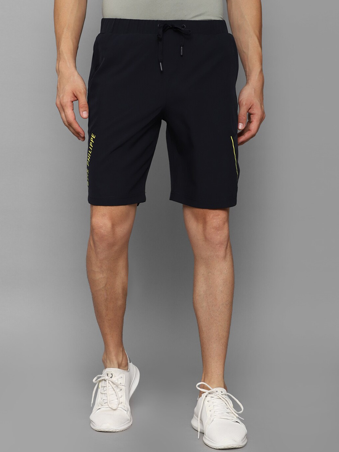 

Louis Philippe ATHPLAY Men Navy Blue Slim Fit Sports Shorts