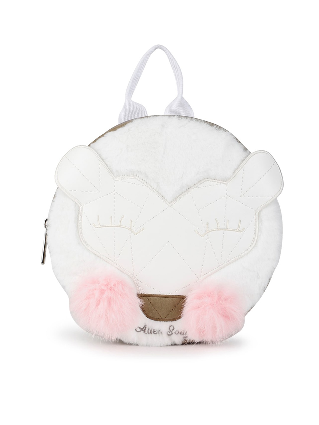 

Allen Solly Junior White & Brown Structured Applique Sling Bag