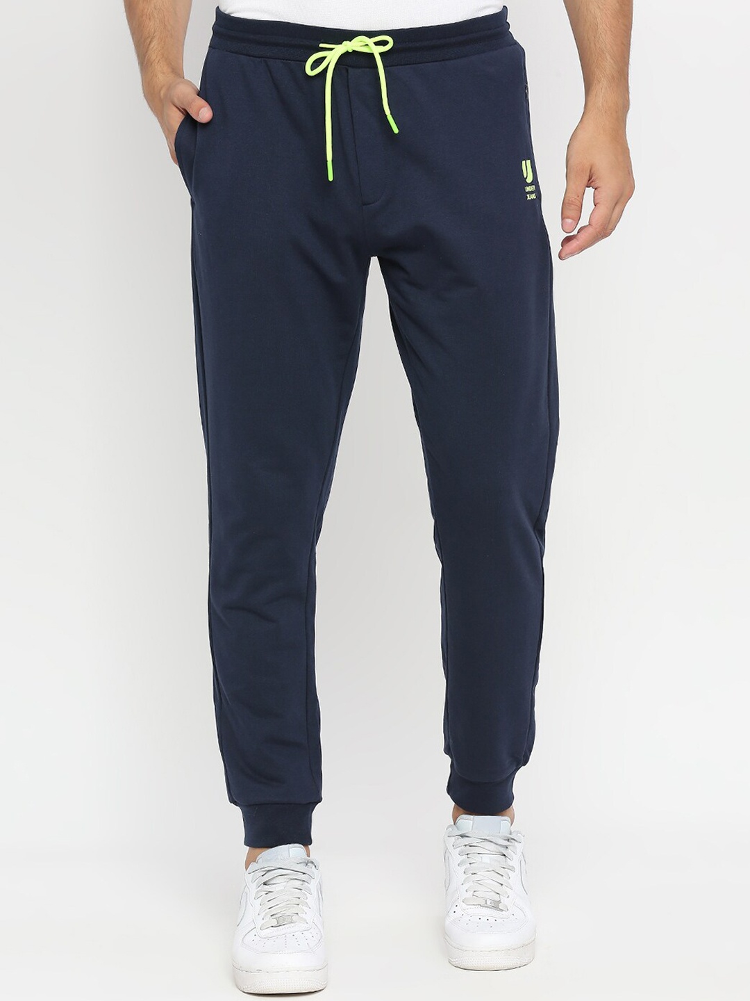 

Underjeans by Spykar Men Navy Blue Solid Joggers