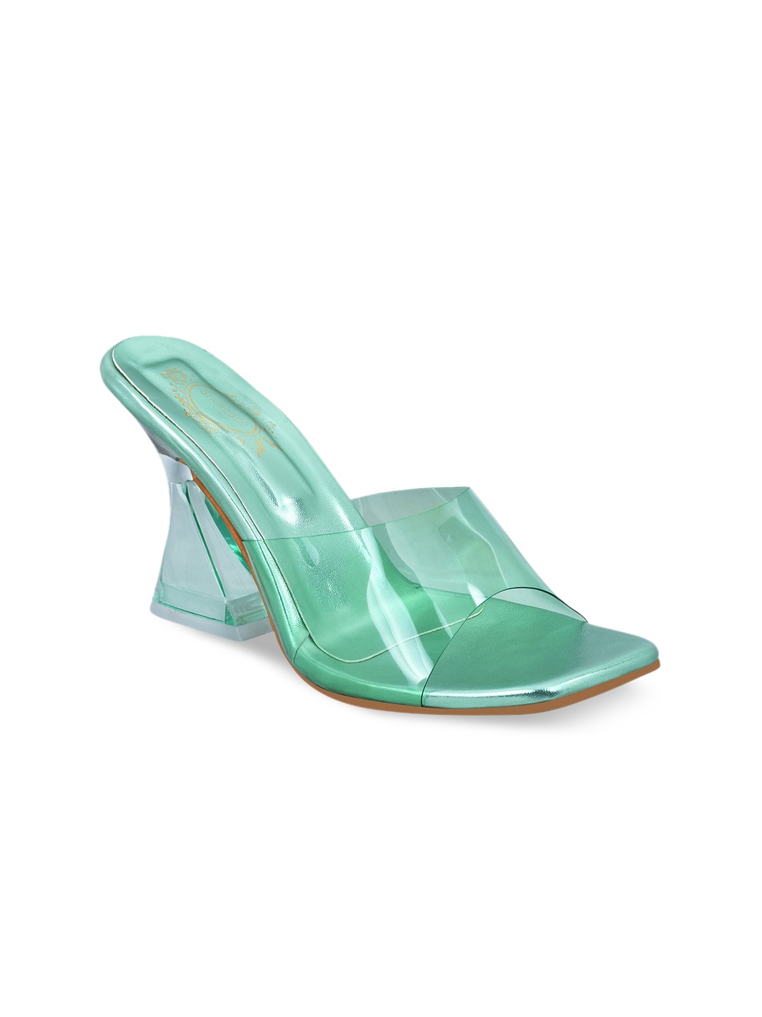 

Shoetopia Women Green Block Heels