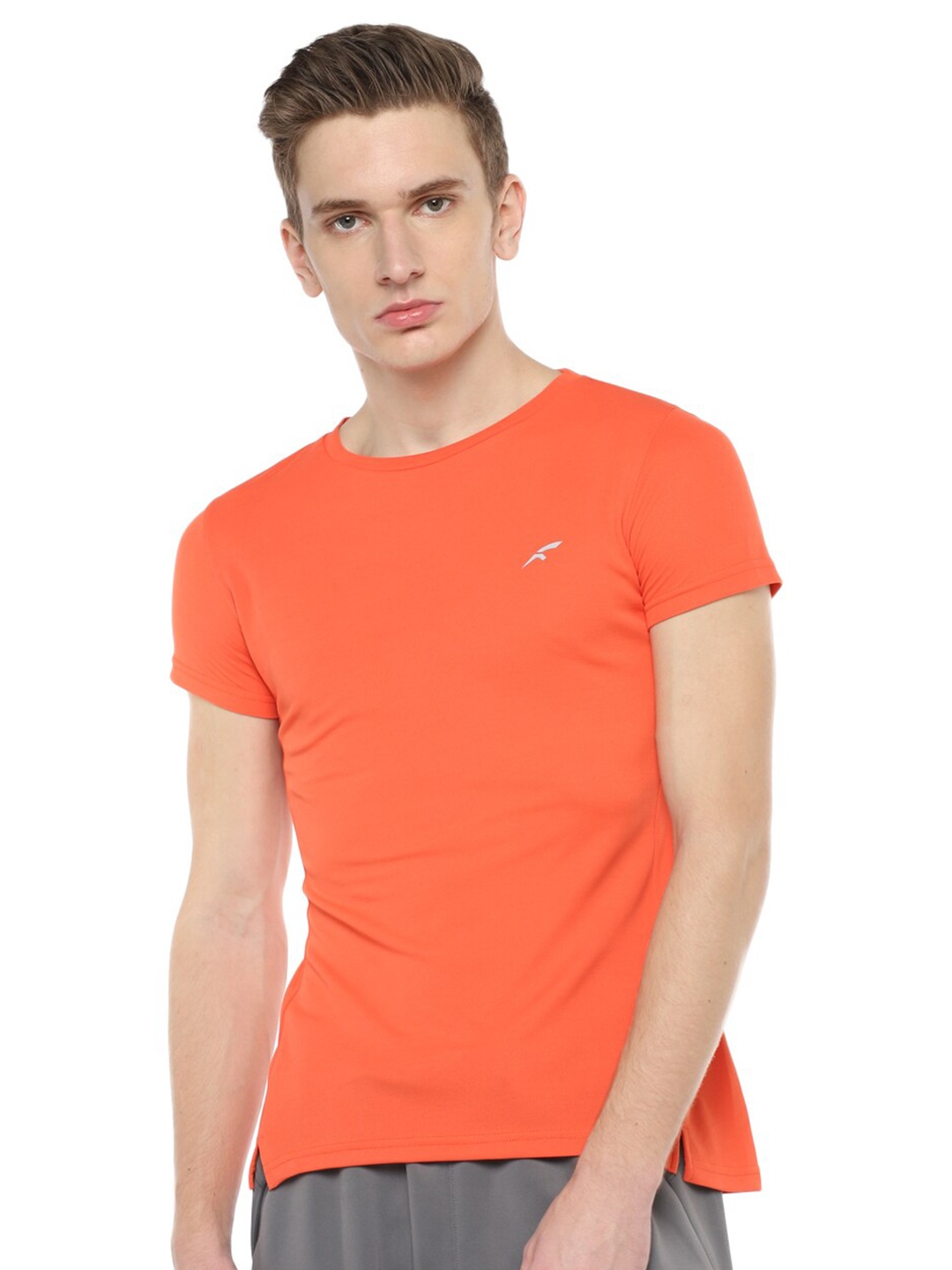 

FURO by Red Chief Men Orange Round Neck Regular Fit T-shirt
