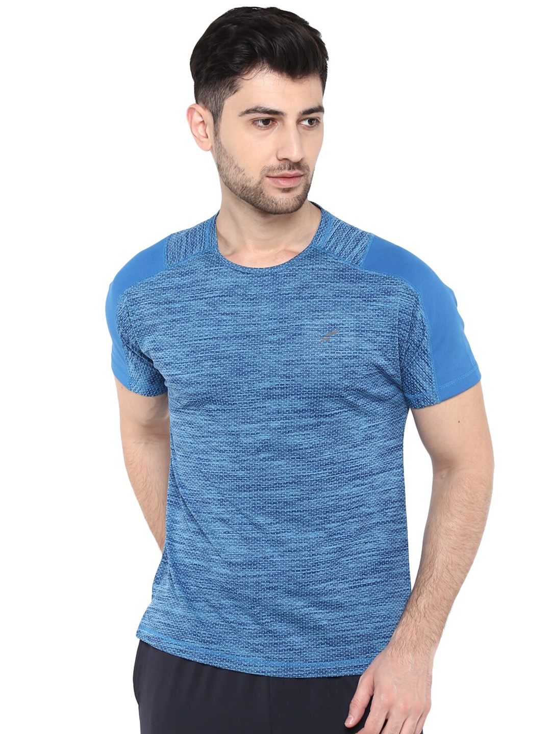 

FURO by Red Chief Men Blue Round Neck T-shirt