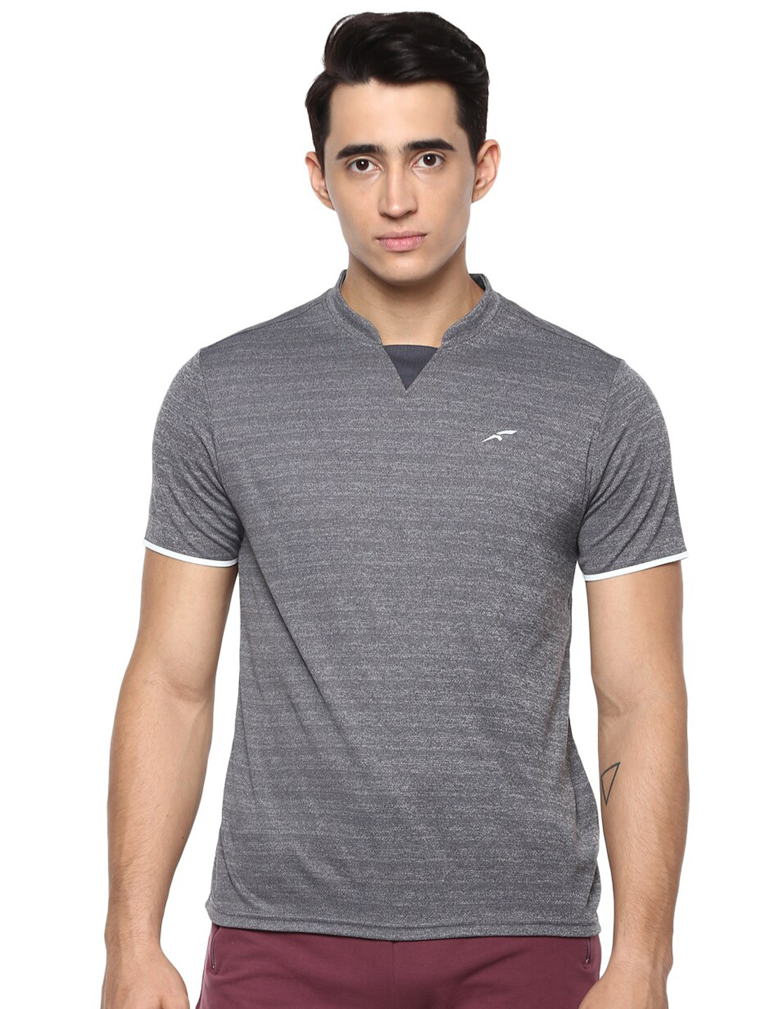 

FURO by Red Chief Men Grey Polo Collar T-shirt