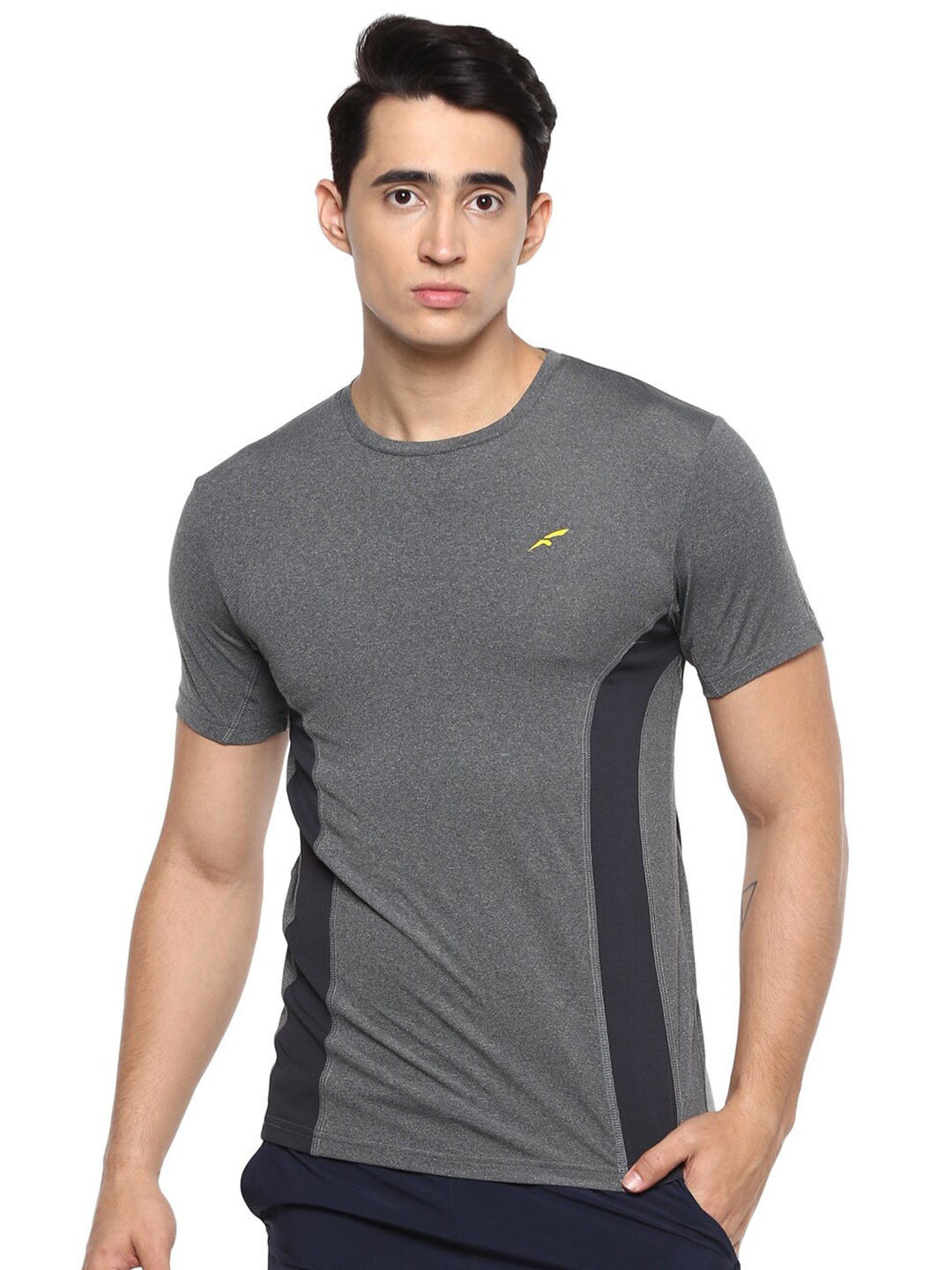 

FURO by Red Chief Men Grey Round Neck Regular Fit T-shirt