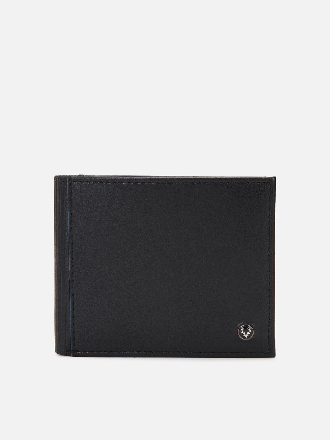 

Allen Solly Men Black Textured Leather Two Fold Wallet
