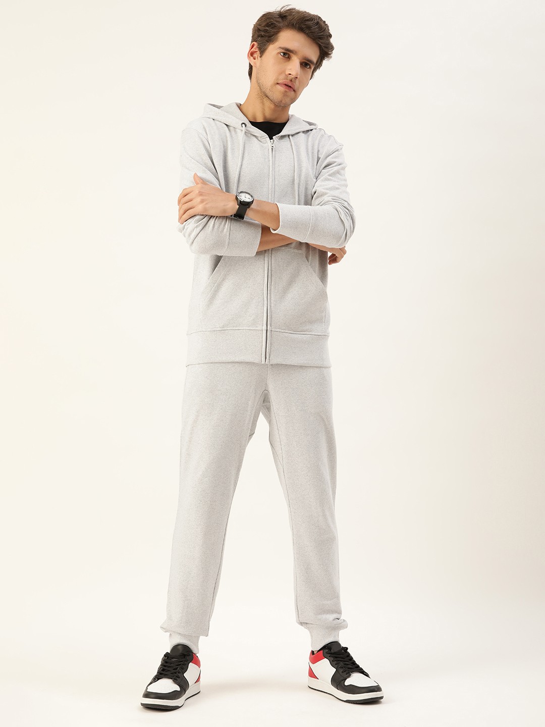 

Kook N Keech Men Grey Melange Solid Tracksuits