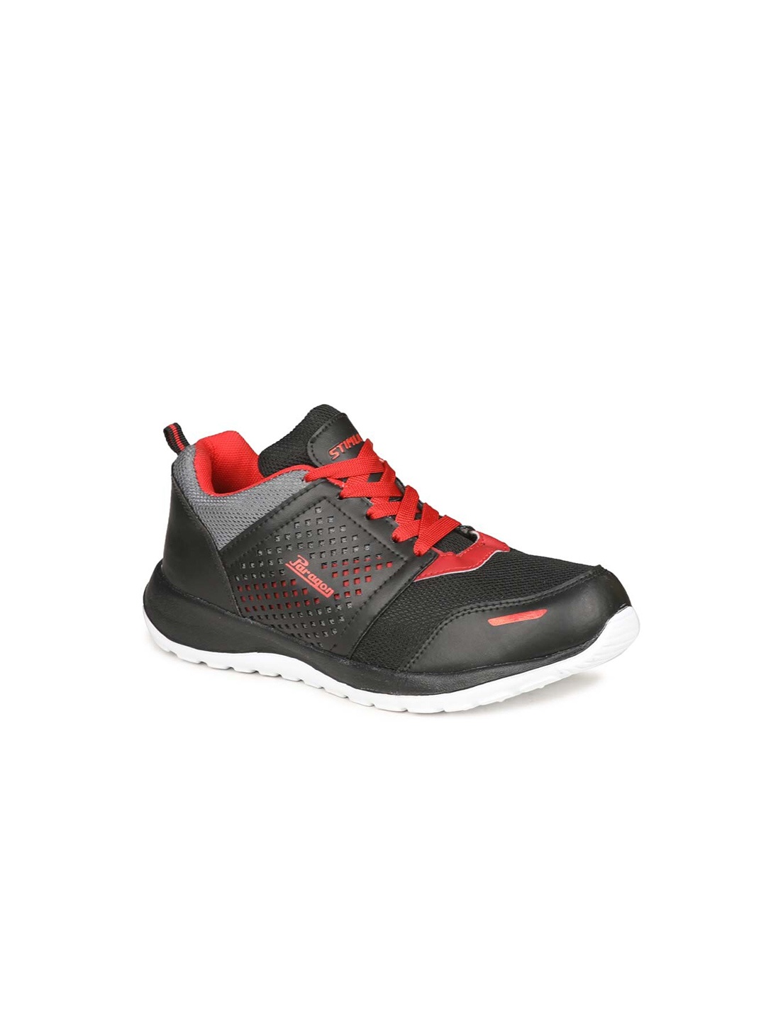 

Paragon Men Black & Red Mesh Running Non-Marking Shoes