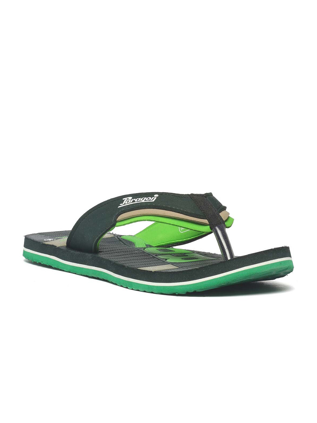

Paragon Men Green & Black Printed Thong Flip-Flops
