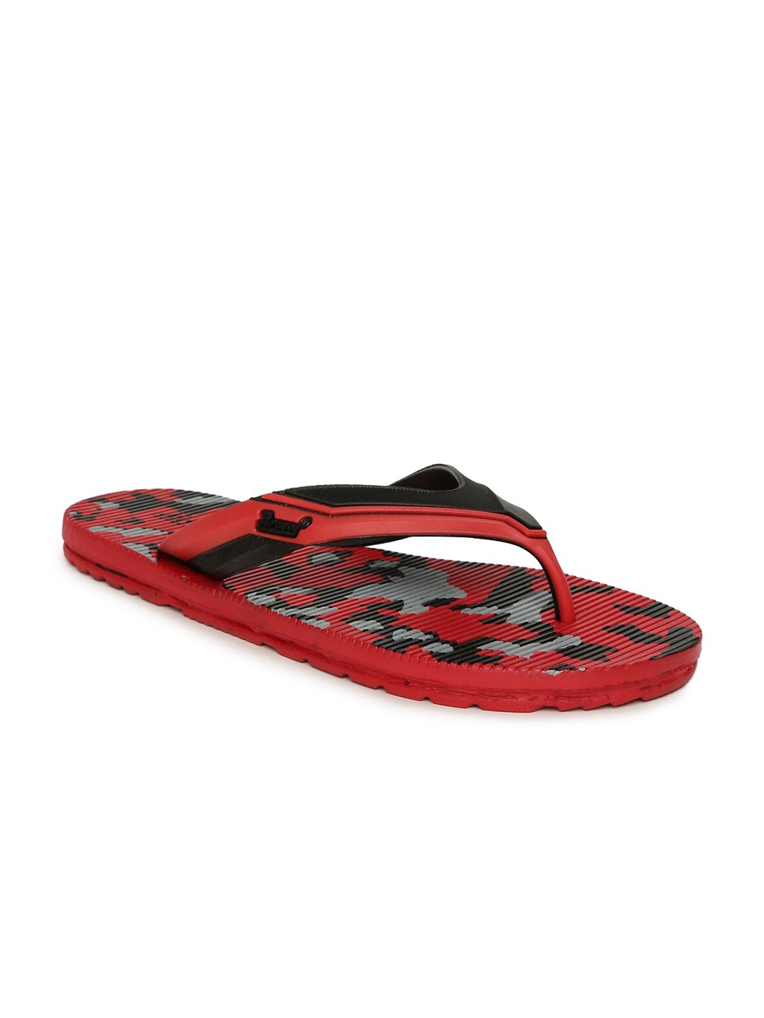 

Paragon Men Red & Black Printed Thong Flip-Flops