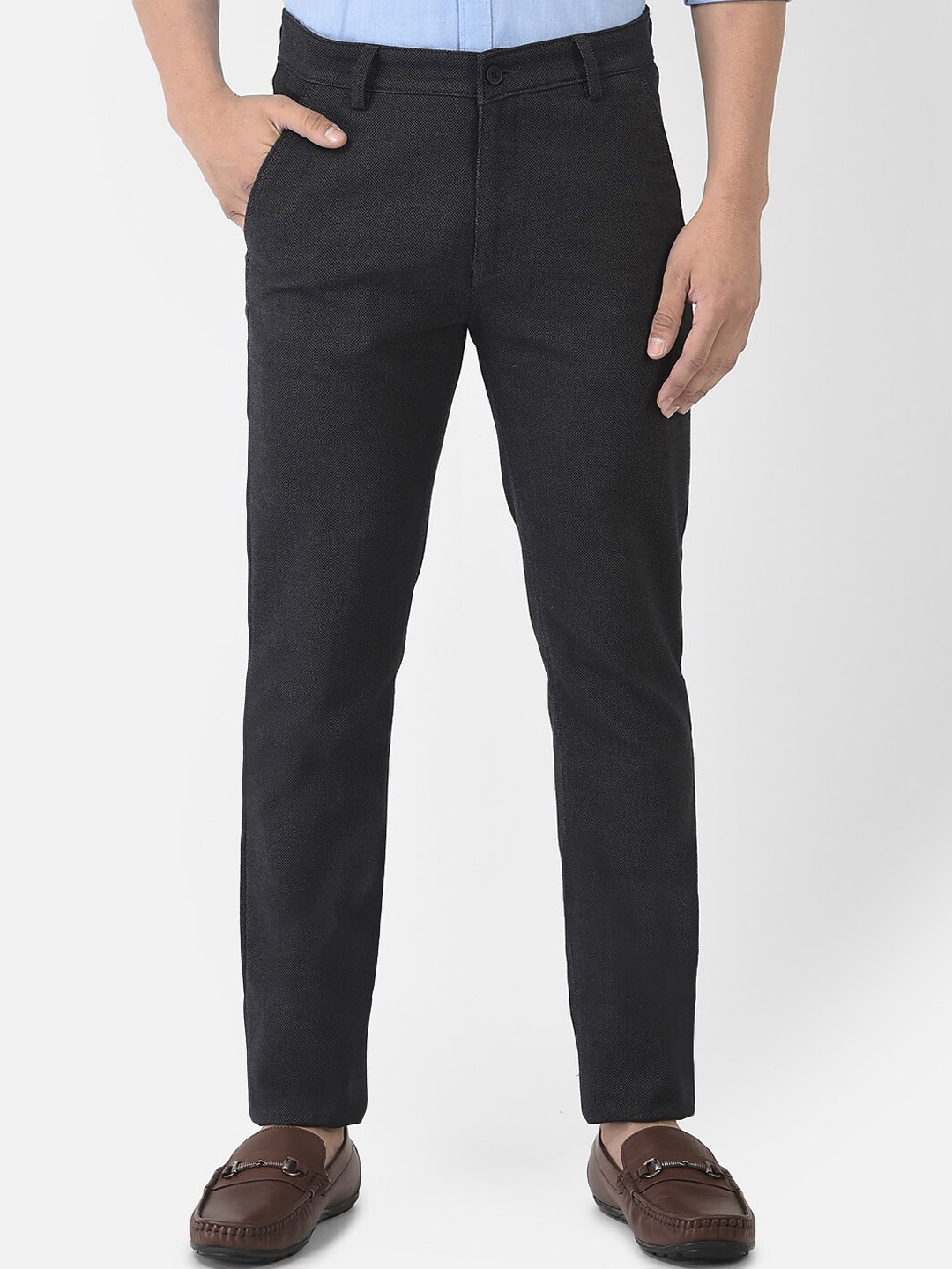 

Crimsoune Club Men Black Urban Slim Fit Cotton Trousers