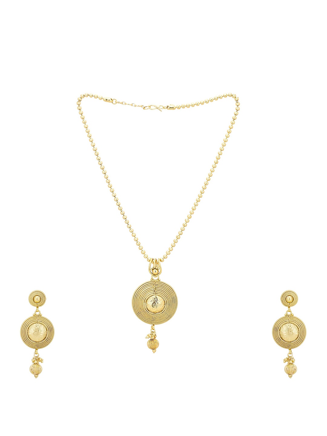 

Adwitiya Collection 24k Gold-Plated Beaded Jewellery Set