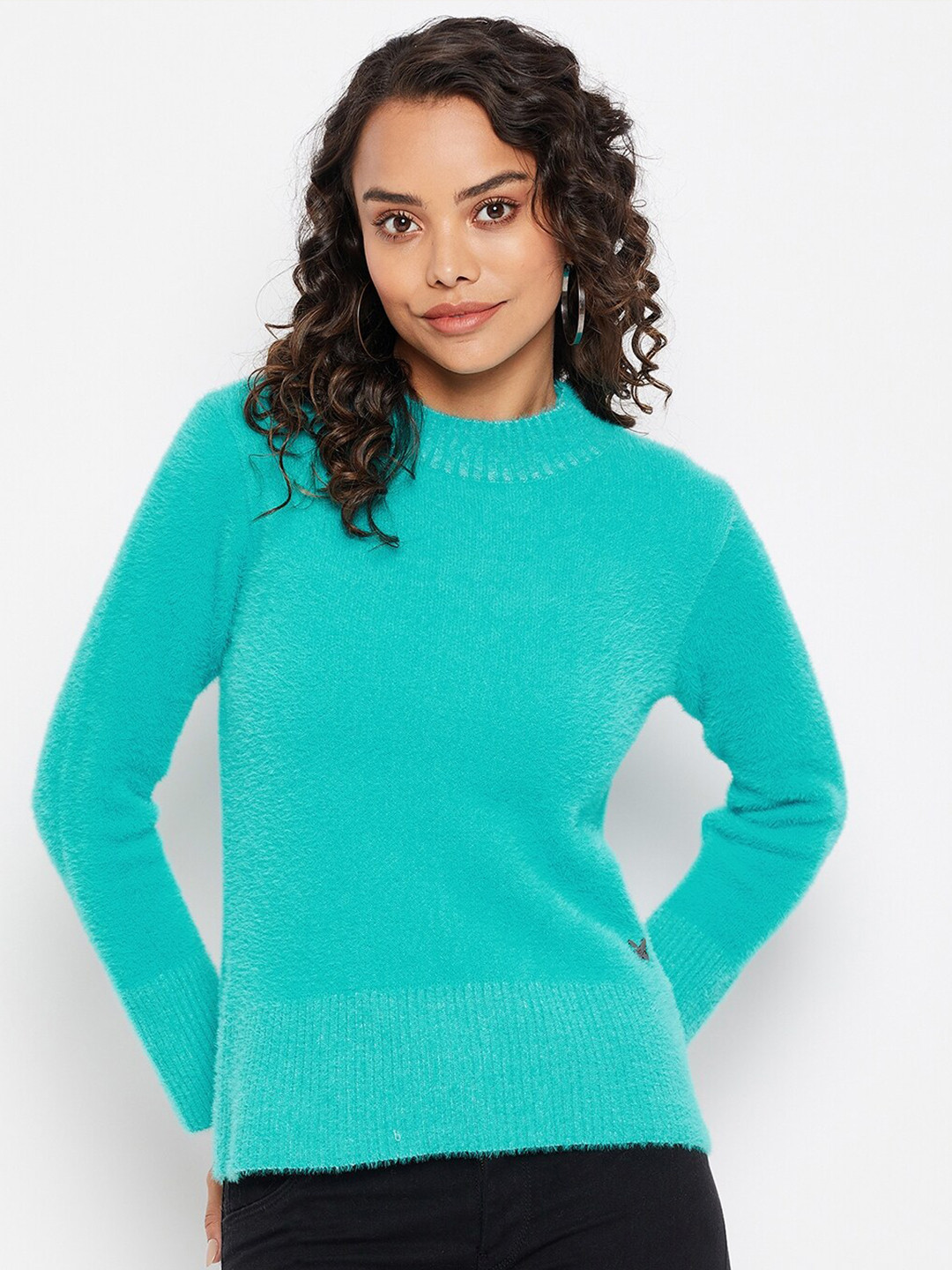 

Duke Women Blue Wool Pullover