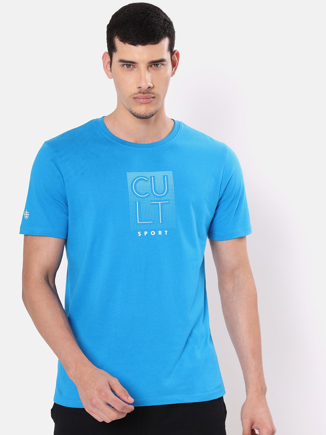 

Cultsport Men Blue Typography Printed Cotton T-shirt