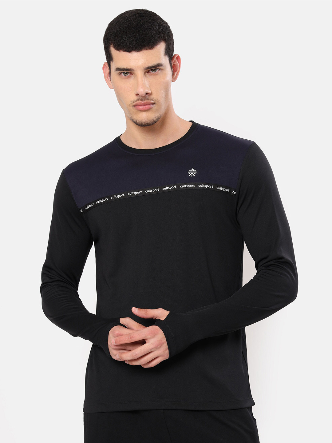 

Cultsport Men Black Typography Moisture Wicking T-shirt