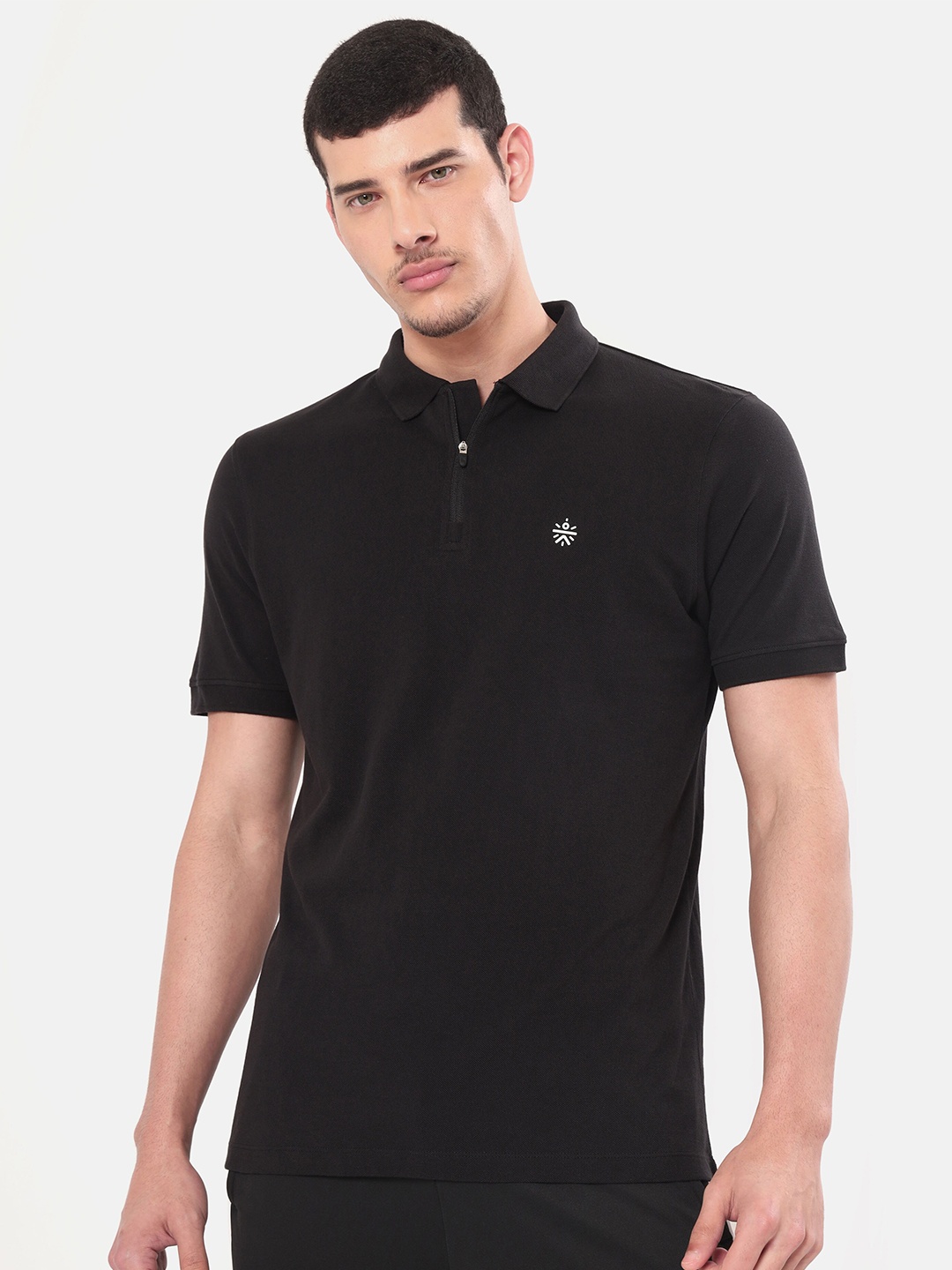 

Cultsport Men Solid Performance Polo T-shirt, Black