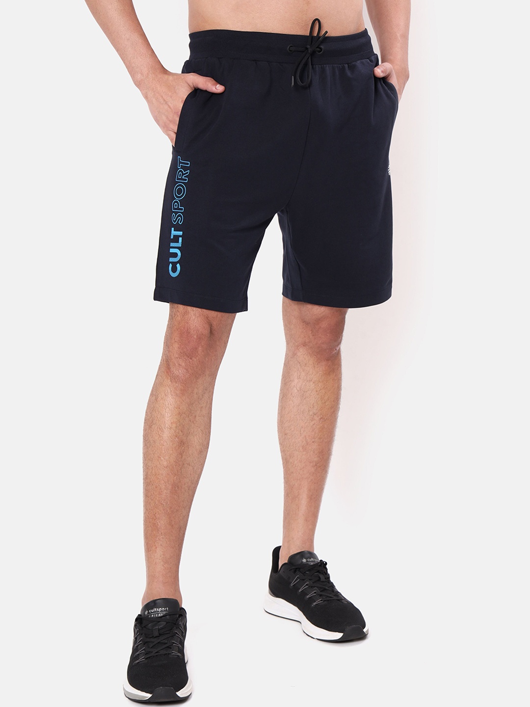 

CULT Men Navy Blue Running Sports Shorts