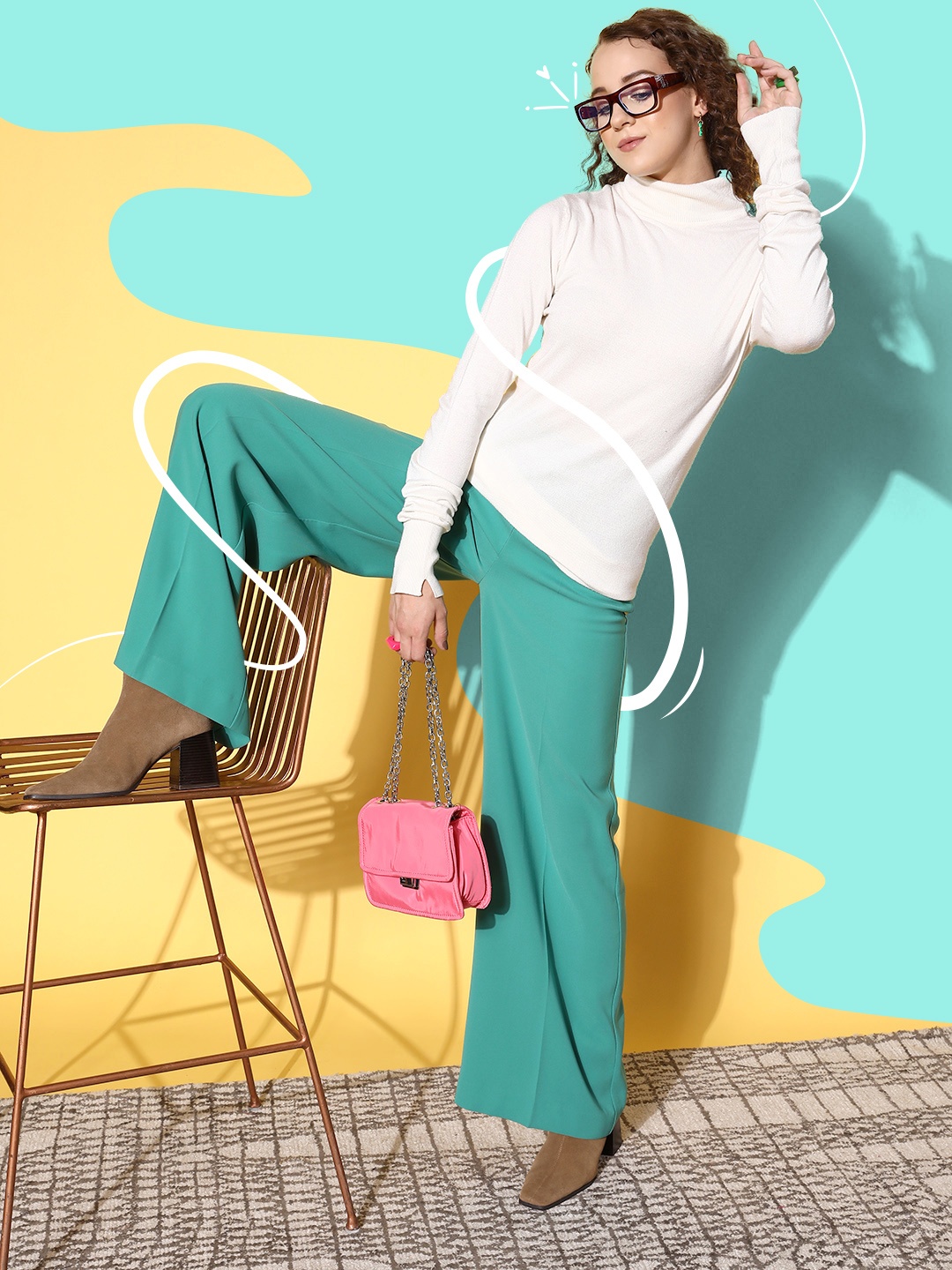 

SASSAFRAS Women White Ribbed Button Detail Pullover