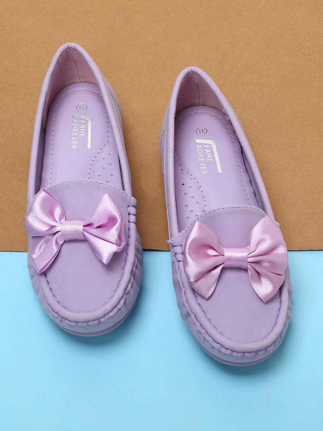

Fame Forever by Lifestyle Girls Purple Loafers with Bow
