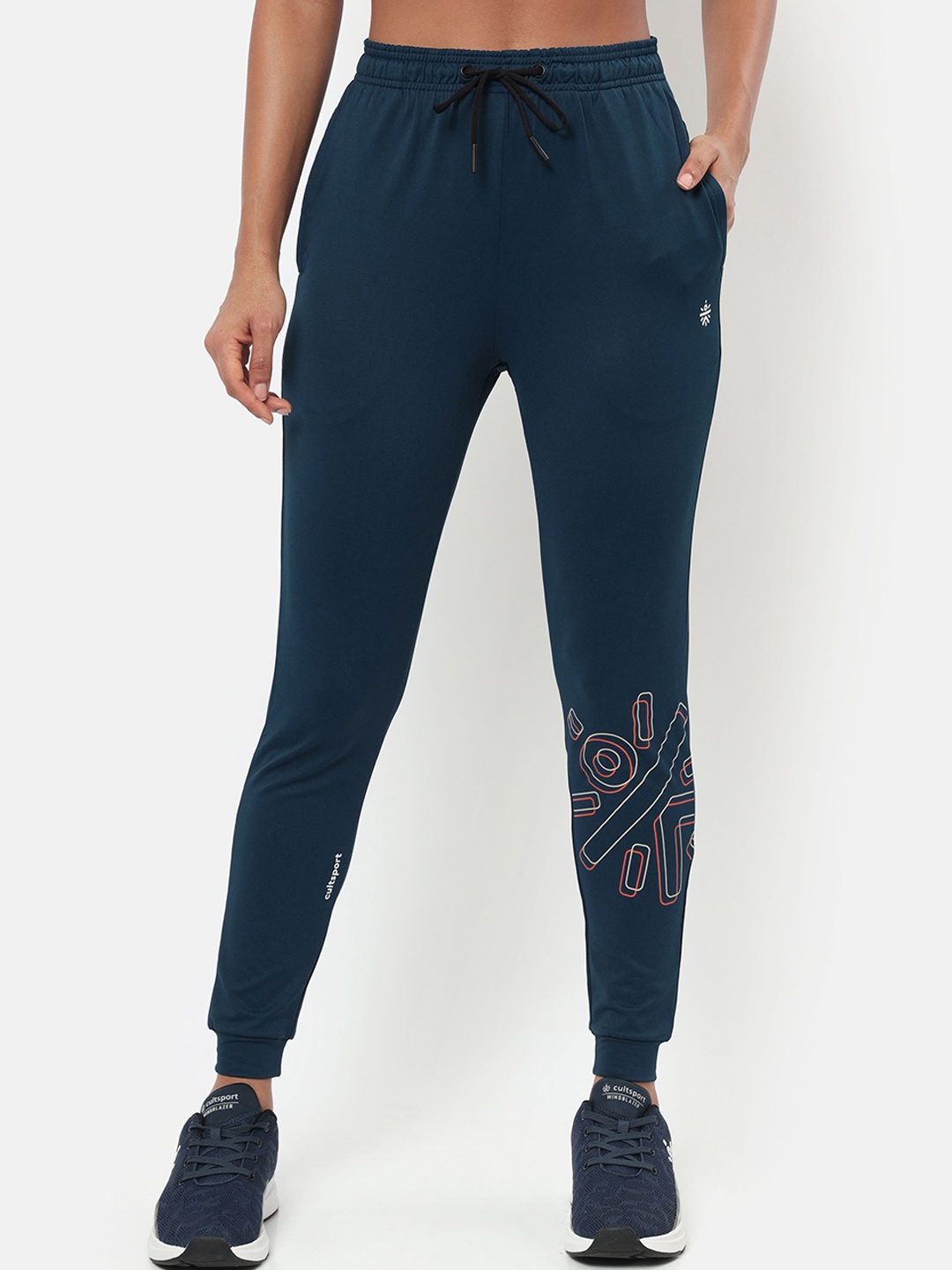 

Cultsport Women Logo Placement Print Athletic Joggers, Blue