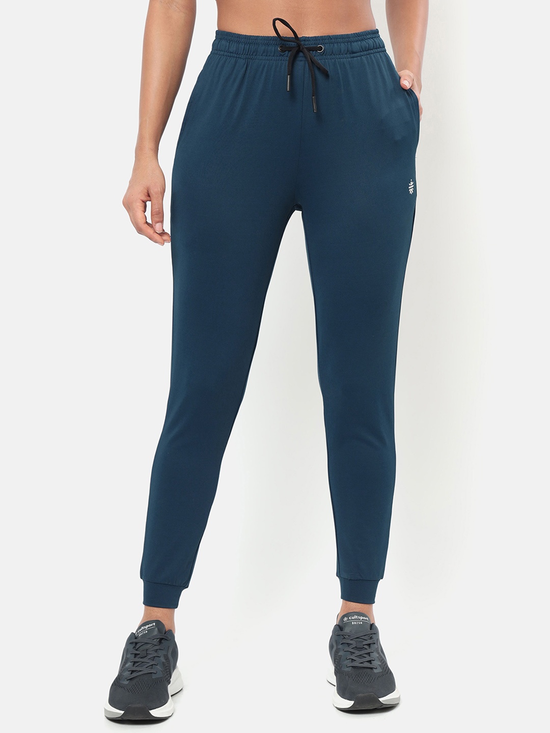

Cultsport Women Classic Teal Blue Solid Joggers