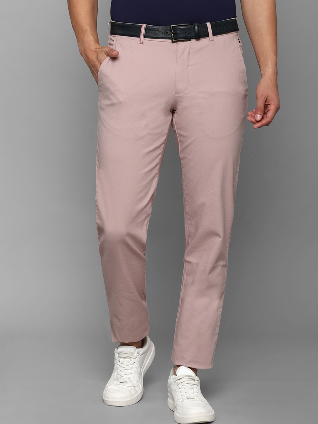 

Louis Philippe Sport Men Slim Fit Cotton Chinos Trousers, Pink