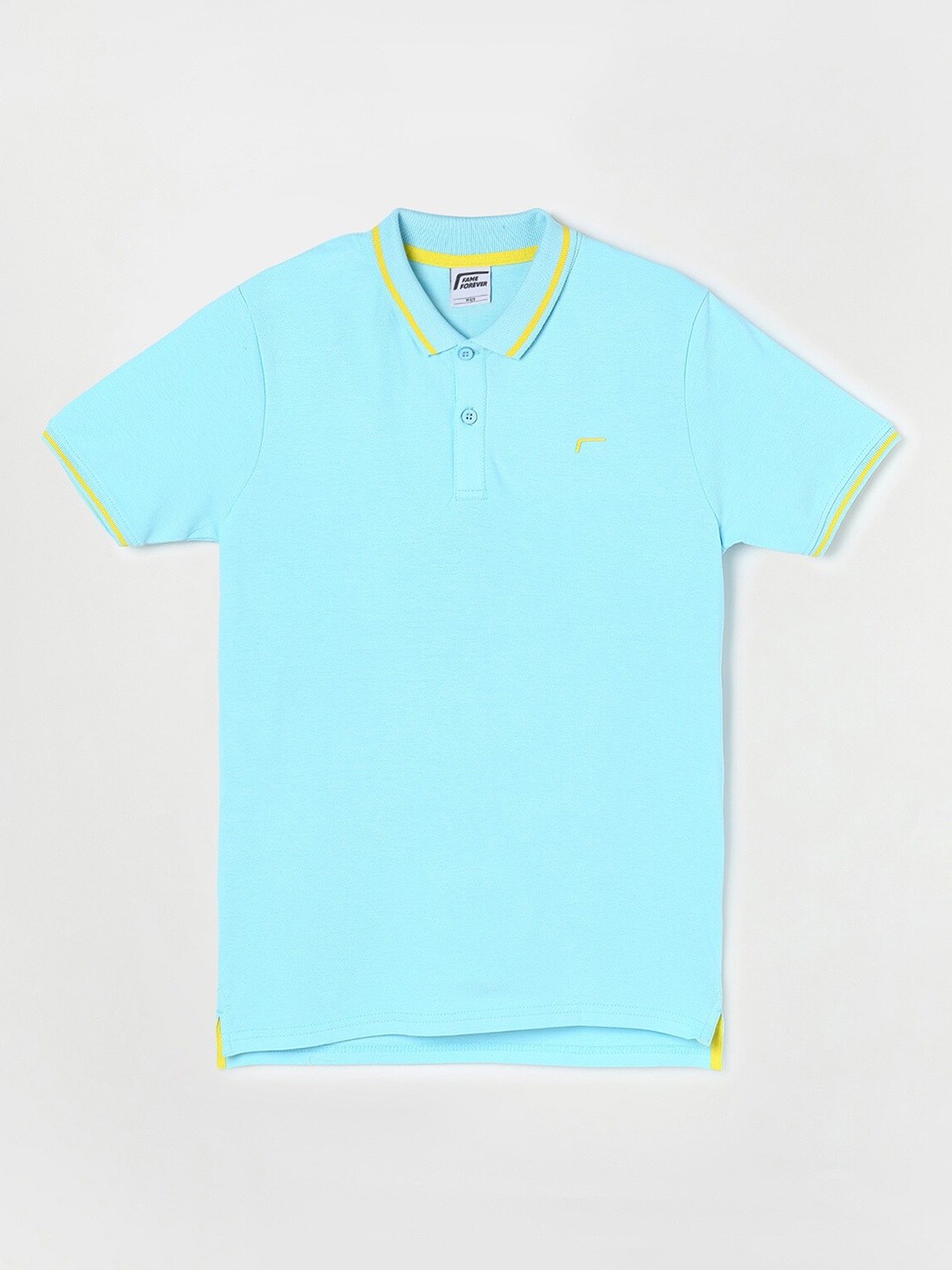 

Fame Forever by Lifestyle Boys Blue Printed Polo Collar T-shirt
