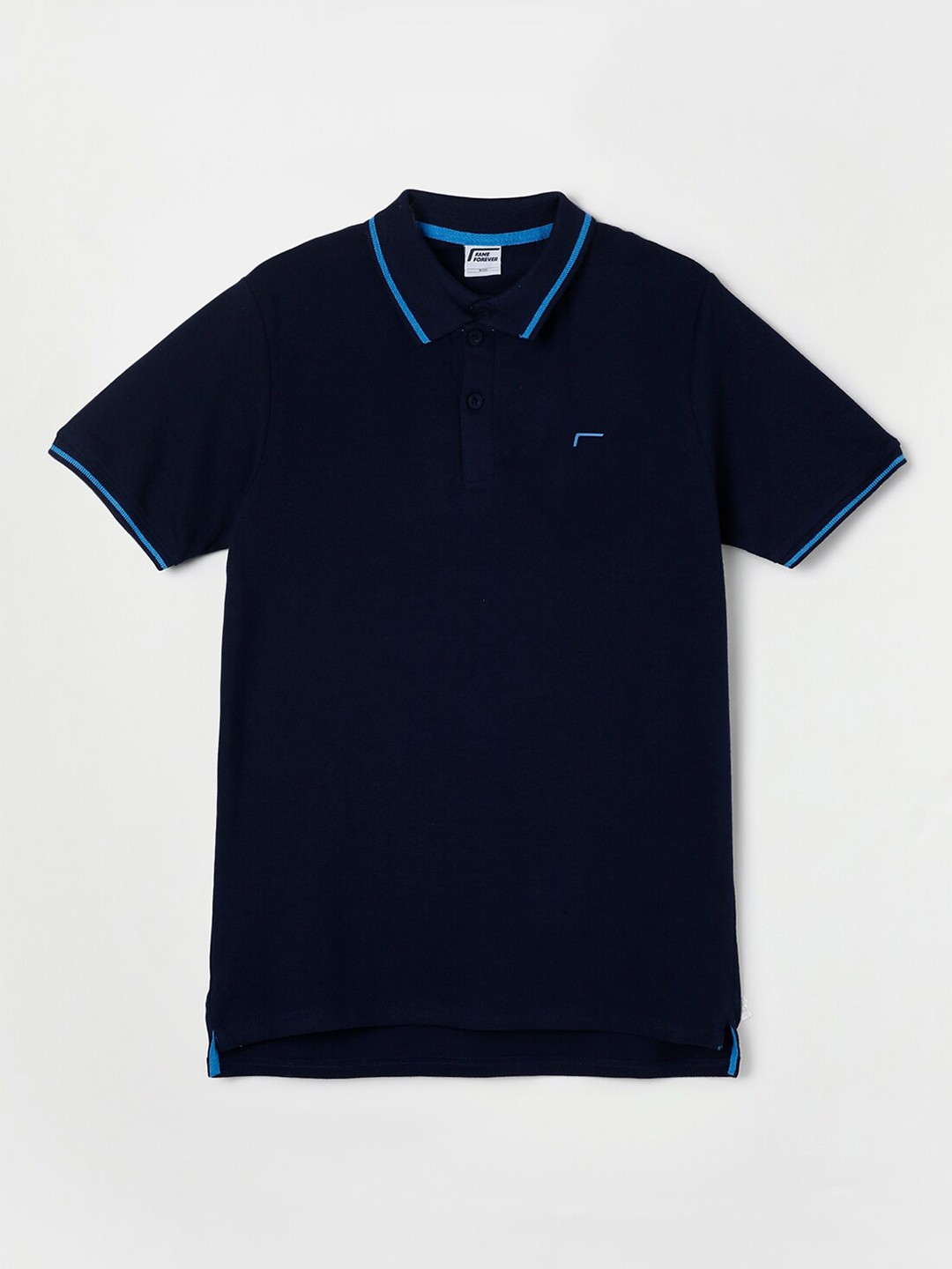 

Fame Forever by Lifestyle Boys Navy Blue Printed Polo Collar T-shirt