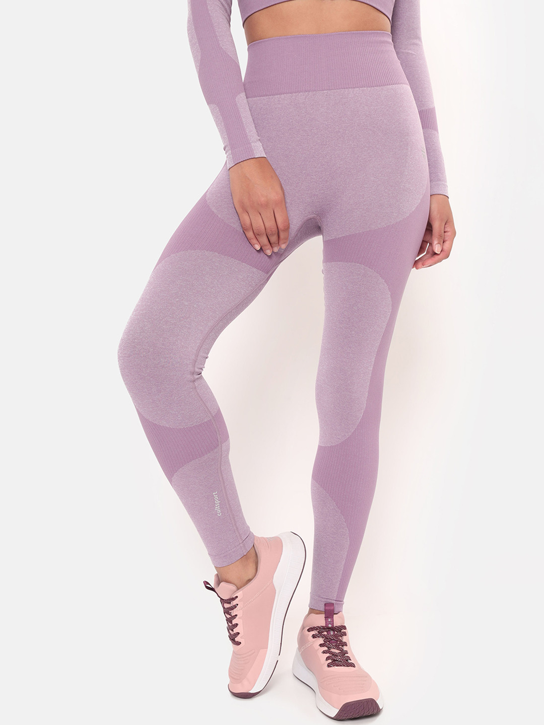 

Cultsport Women Seamless Tonal Anti Chafing Tights, Purple