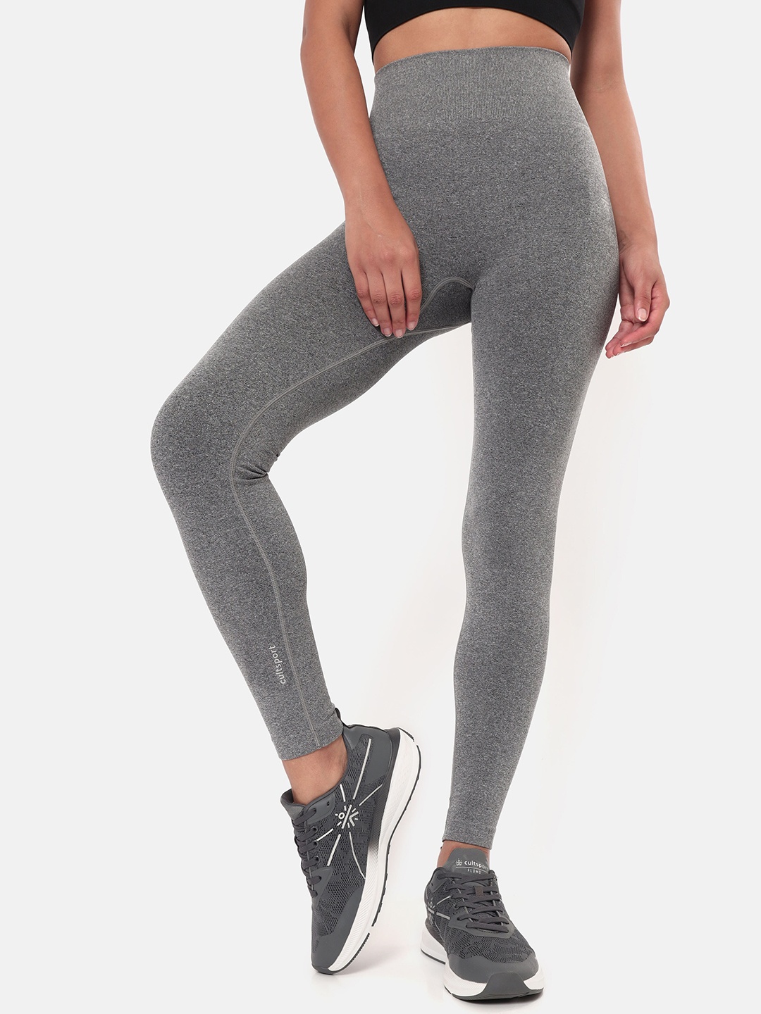 

Cultsport Women Melange Anti Chafing Tights, Grey