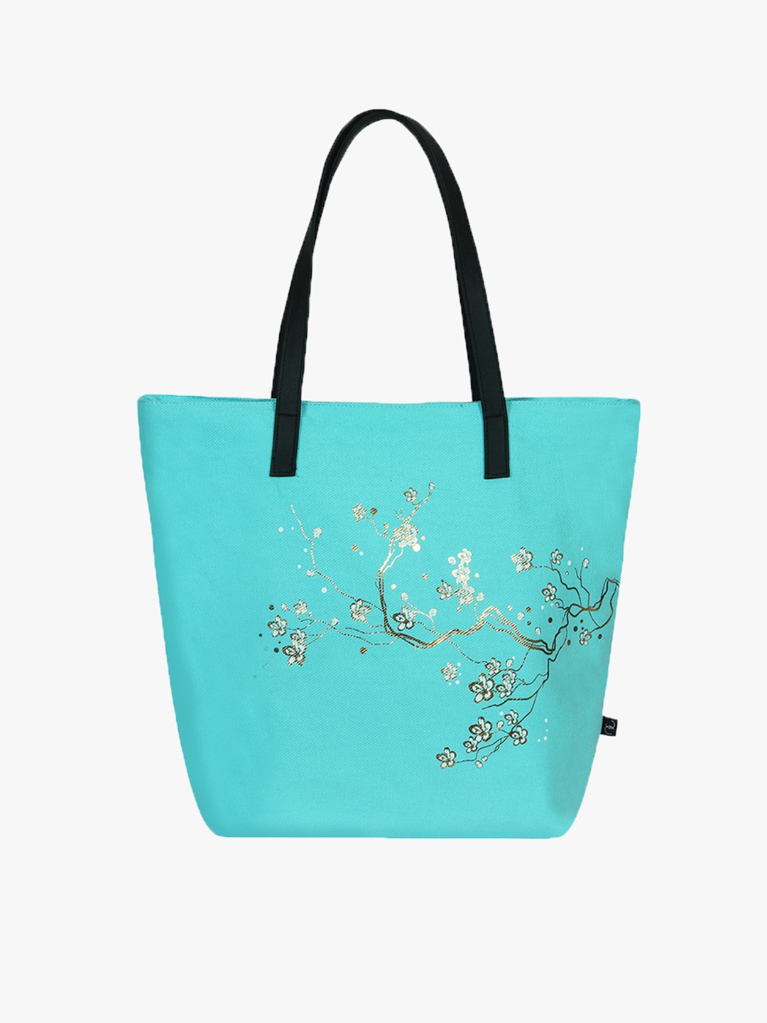

EcoRight Teal Printed Shopper Tote Bag