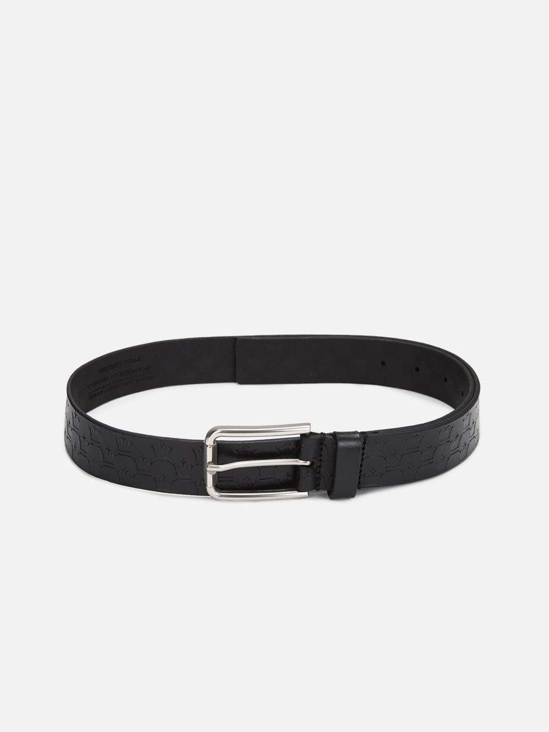 

Louis Philippe Men Black Textured Leather Formal Belt