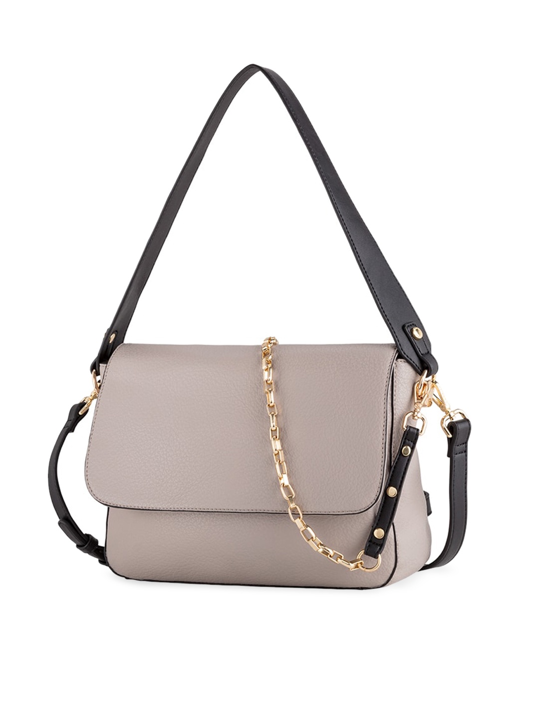 

CARPISA Women Taupe Textured Structured Handheld Bag
