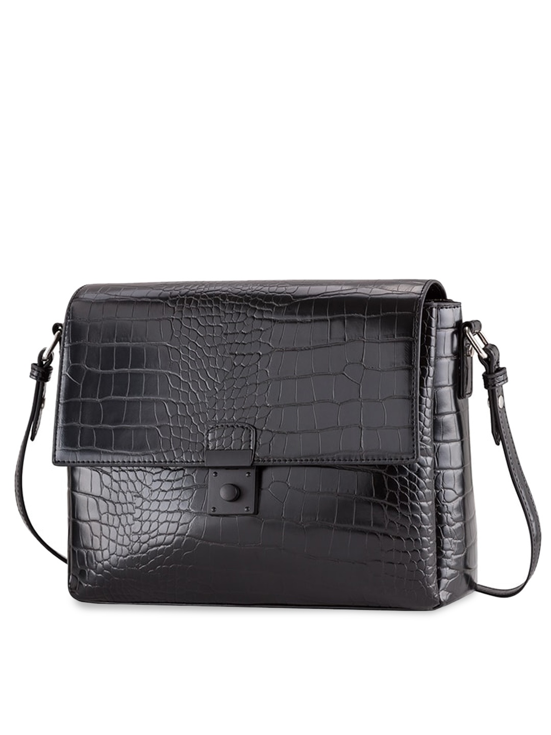 

CARPISA Women Black Textured Structured Sling Bag
