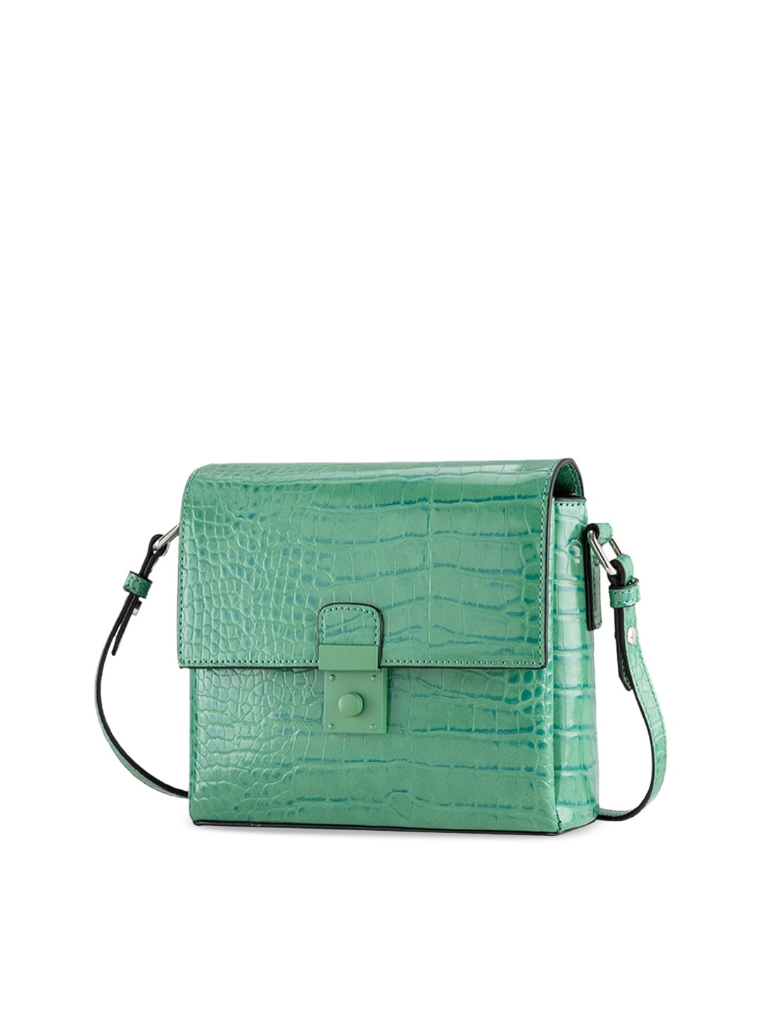 

CARPISA Women Green Textured Structured Sling Bag