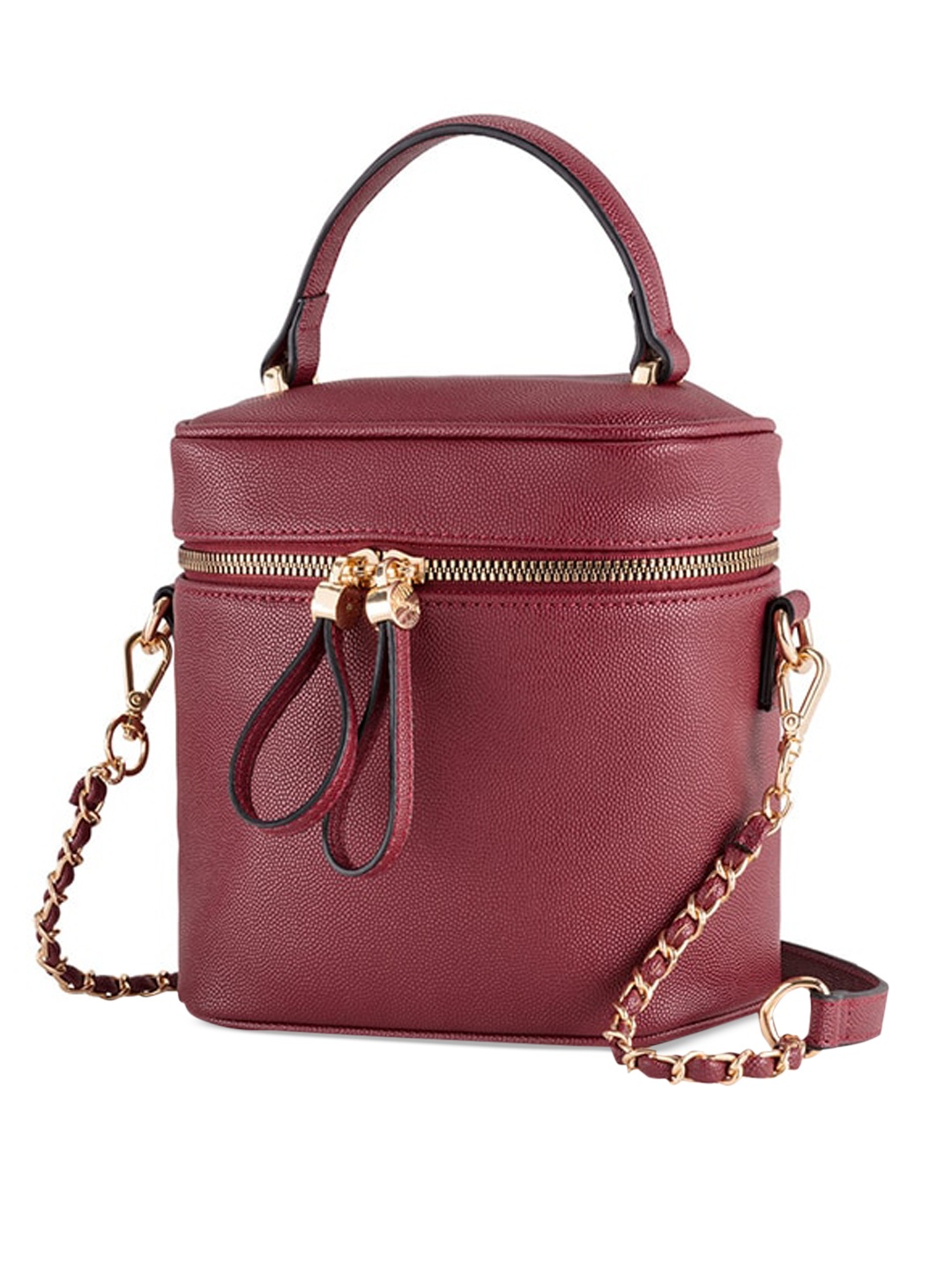 

CARPISA Women Maroon Textured Structured Handheld Bag