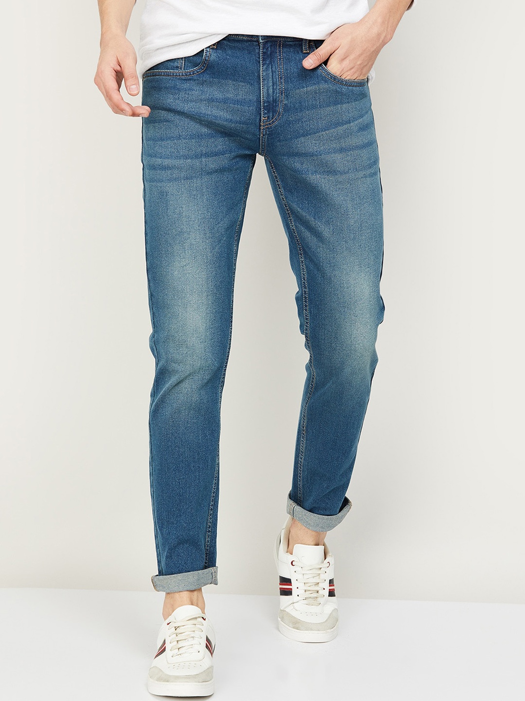 

Forca Men Blue Slim Fit Heavy Fade Jeans