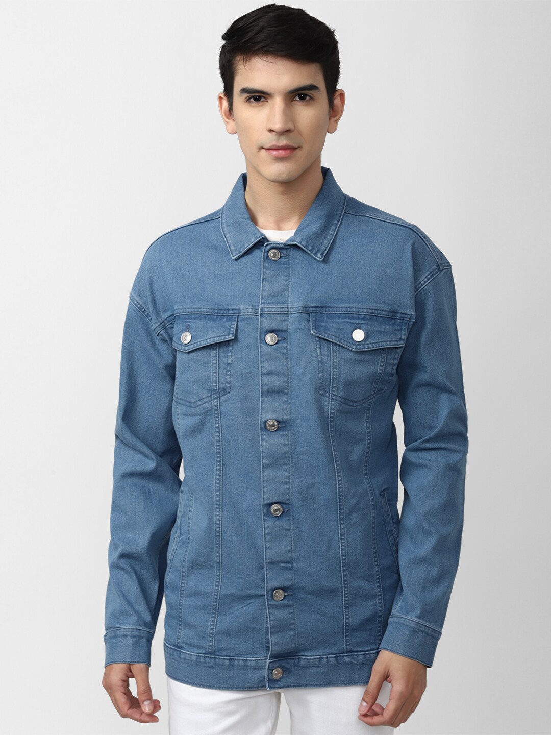 FOREVER 21 Men Blue Denim Jacket