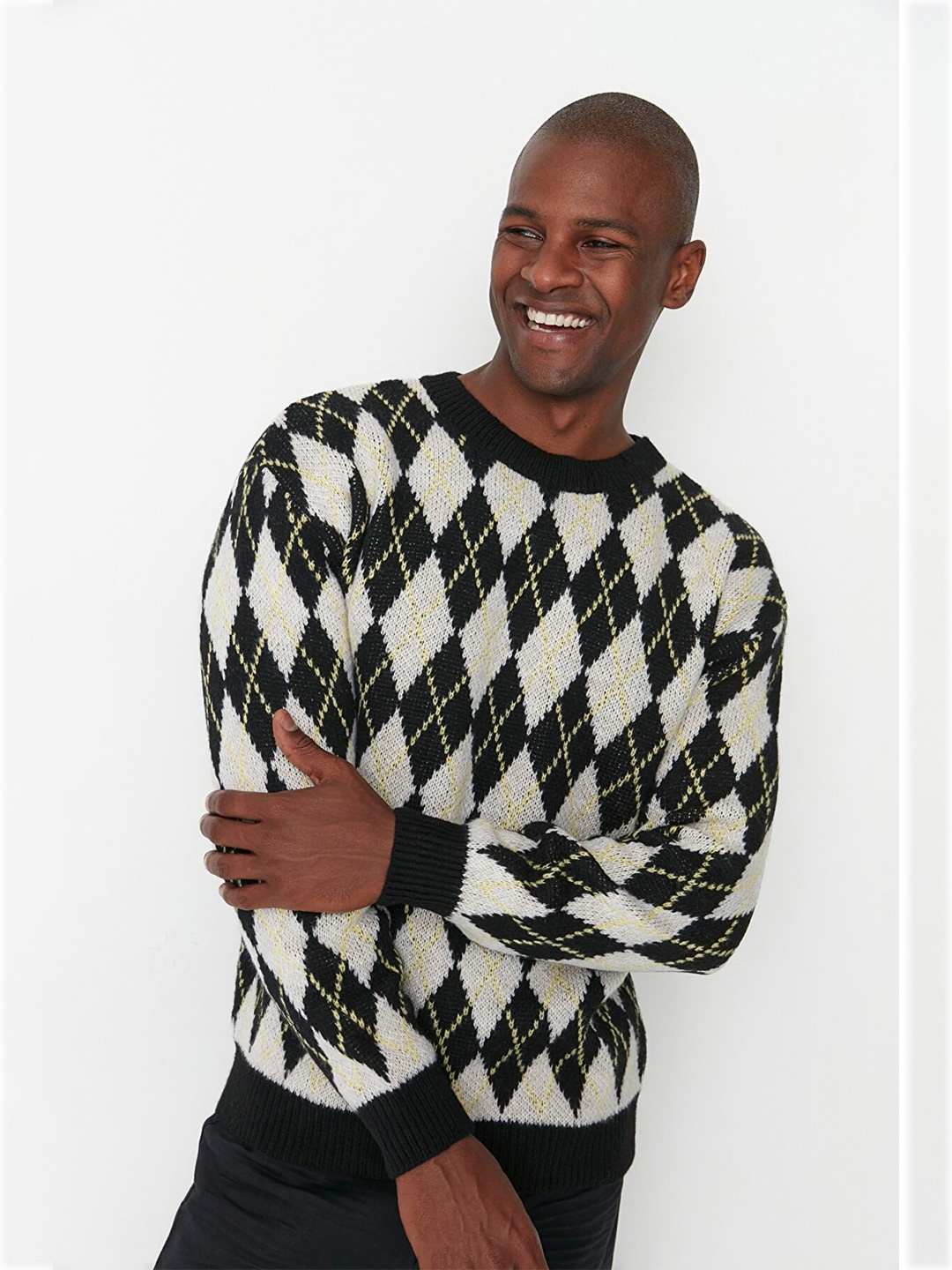 

Trendyol Men Black Acrylic Pullover