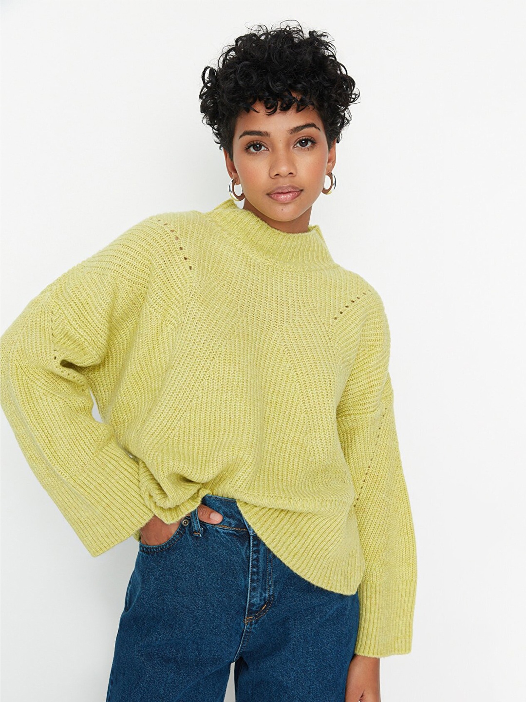 

Trendyol Women Yellow Pullover
