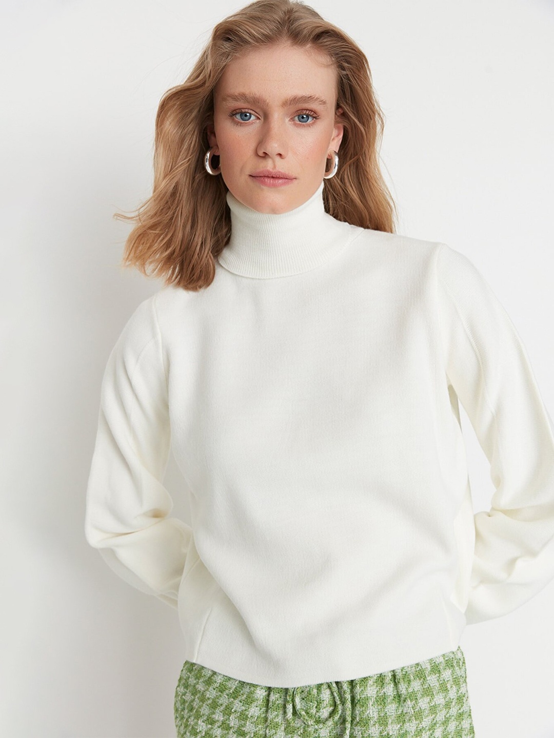 

Trendyol Women Off White Pullover