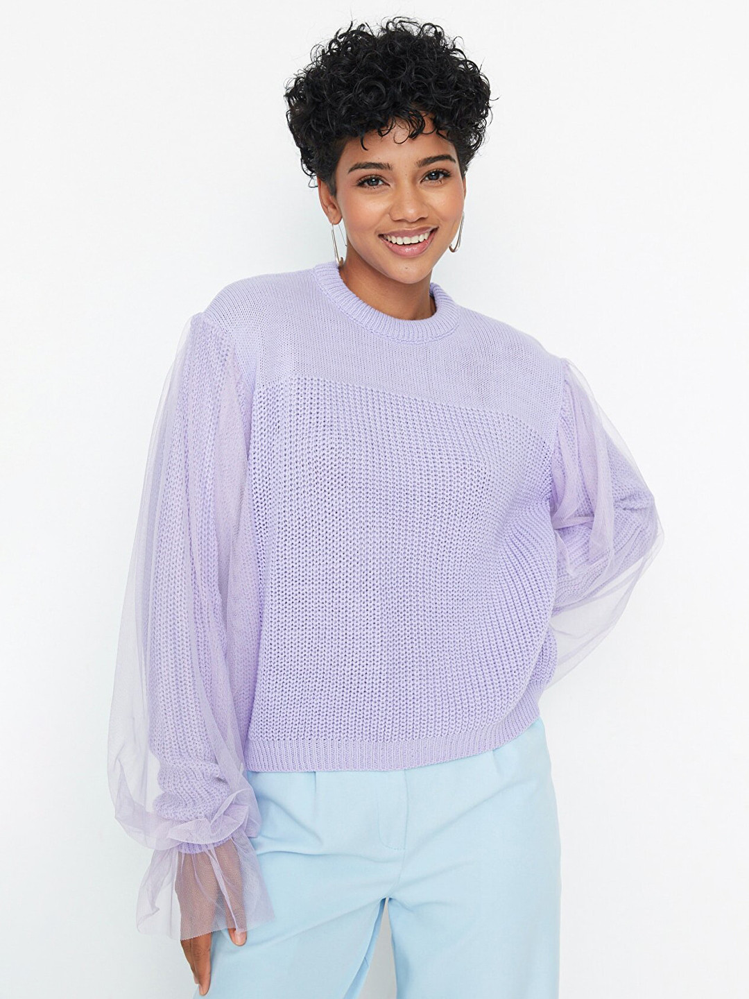 

Trendyol Women Lavender Pullover
