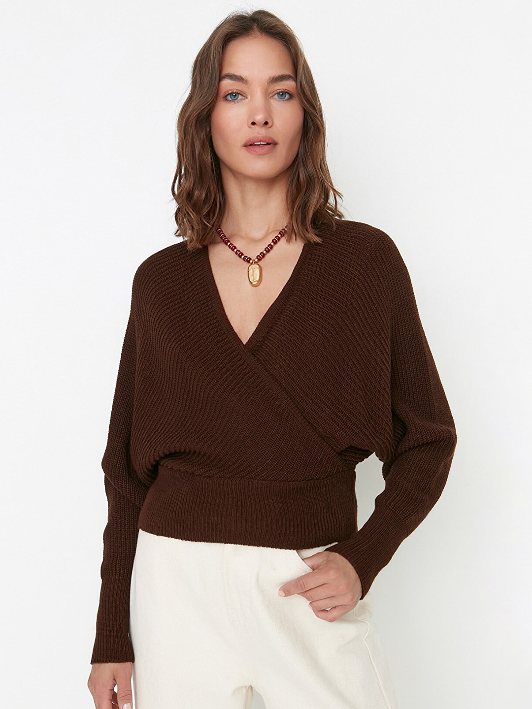 

Trendyol Women Brown Pullover