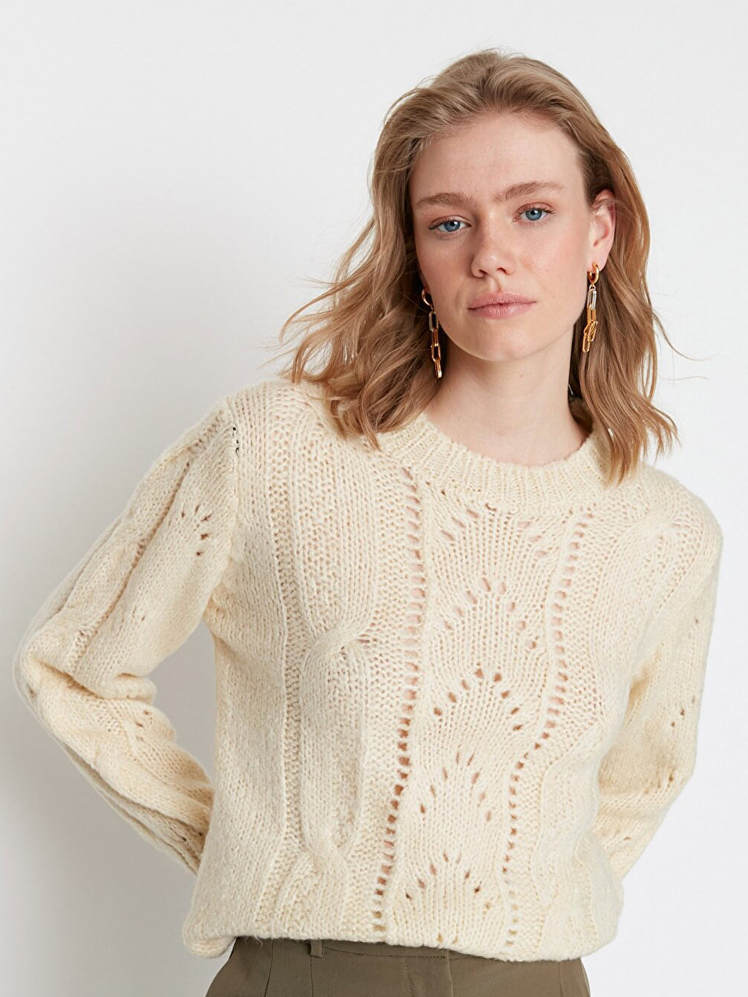 

Trendyol Women Beige Pullover
