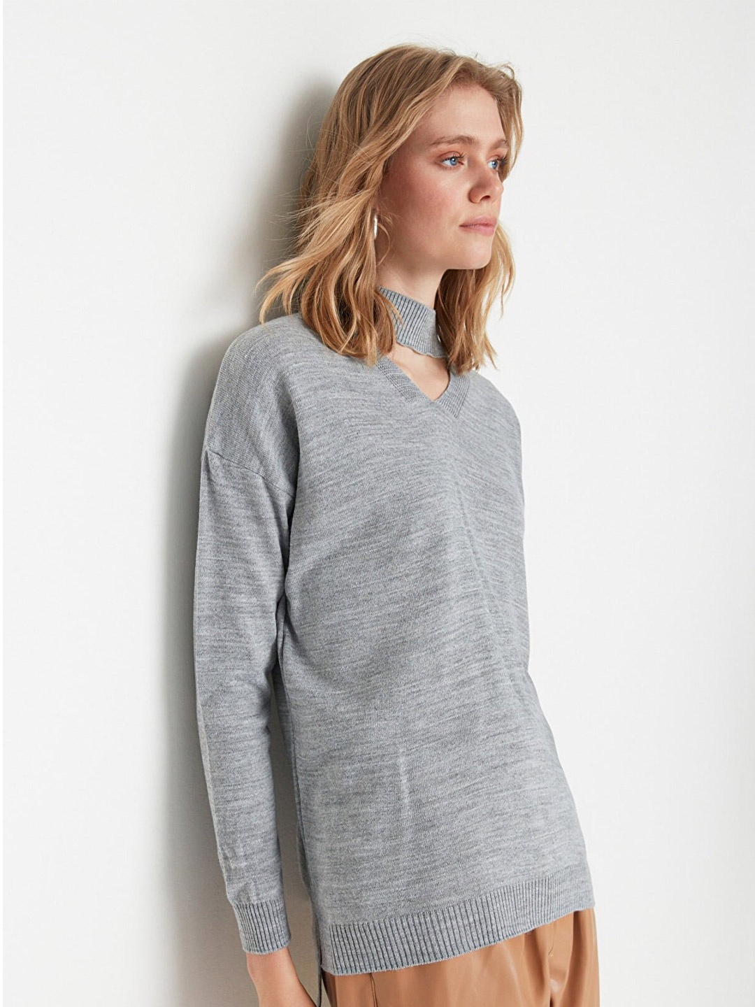 

Trendyol Women Grey Pullover