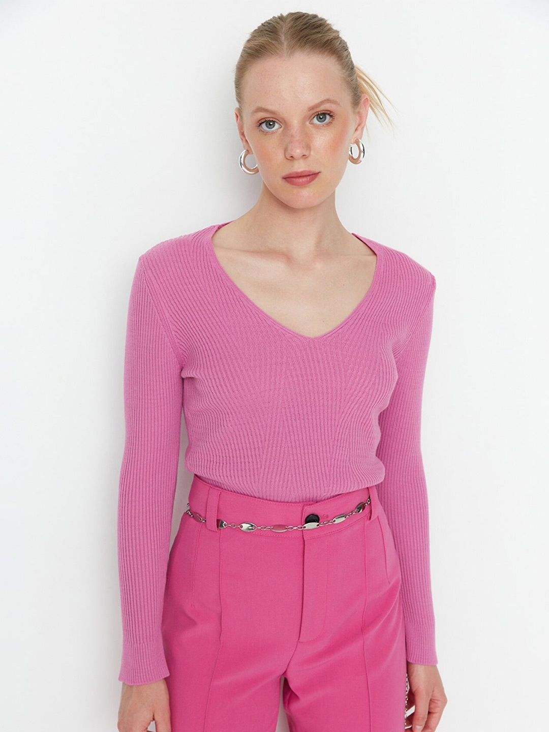 

Trendyol Women Pink Solid Pullover