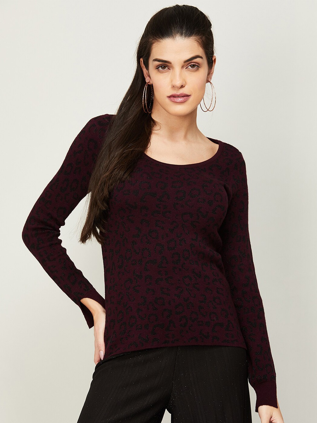 

CODE by Lifestyle Women Red Drop-Shoulder Sleeves T-shirt
