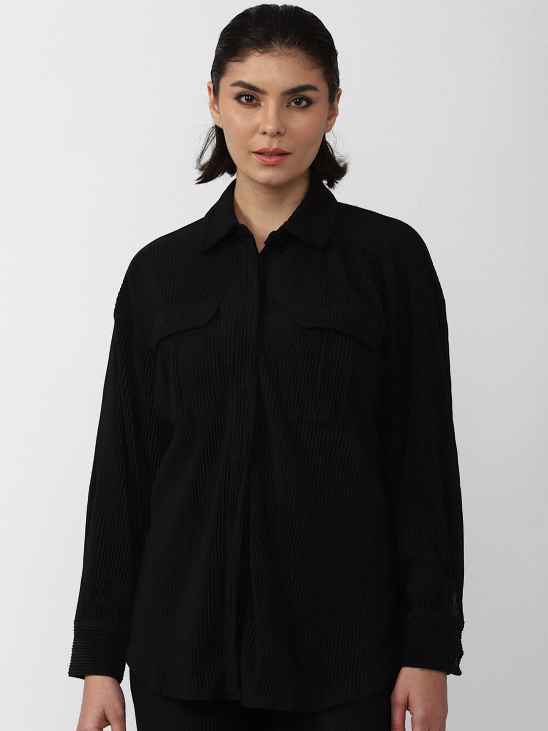 

FOREVER 21 Women Casual Shirt, Black