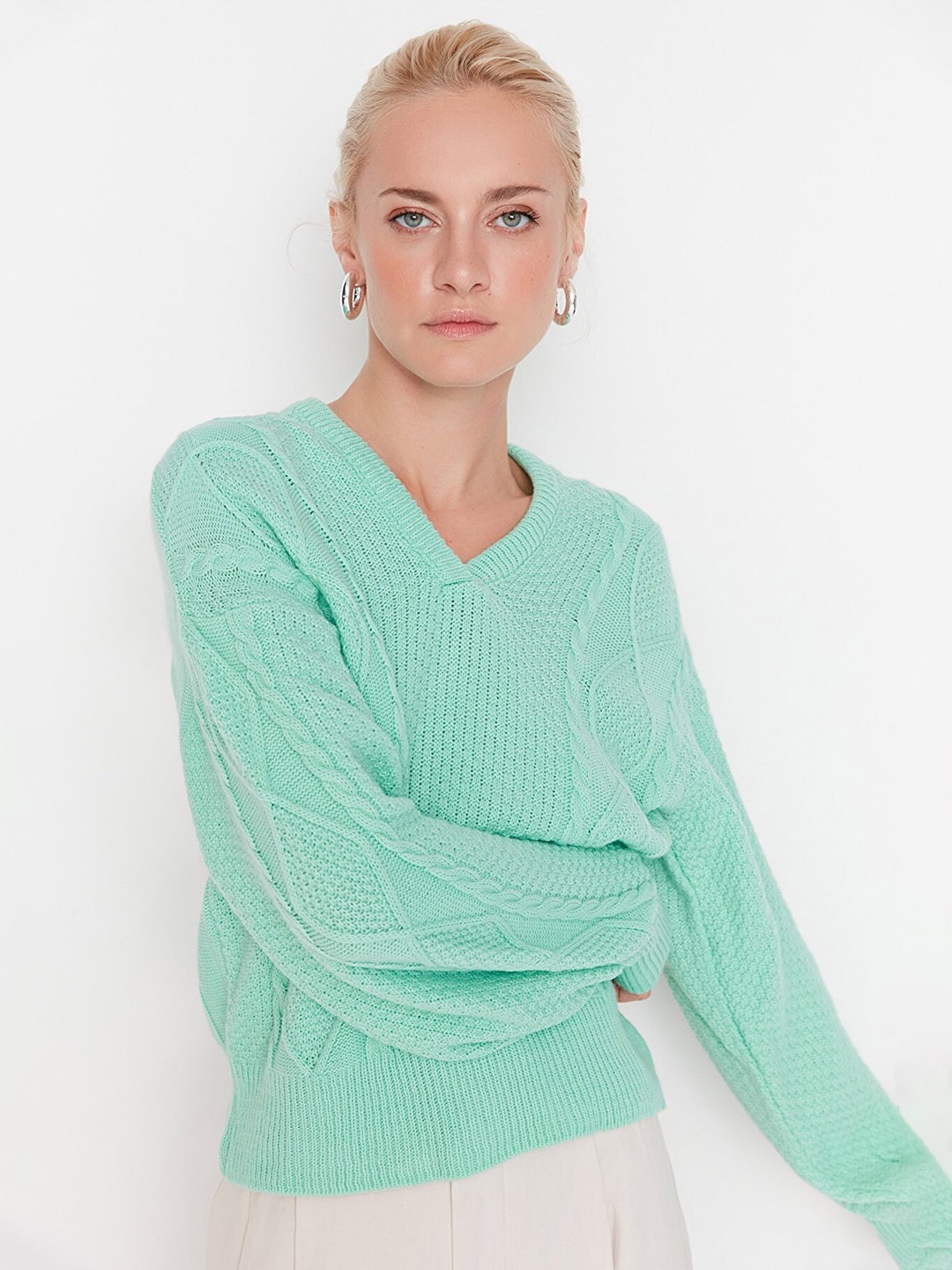 

Trendyol Women Green Pullover