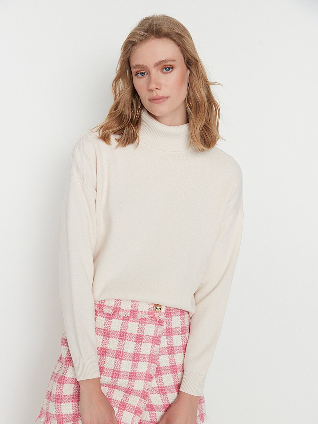 

Trendyol Women Off White Pullover