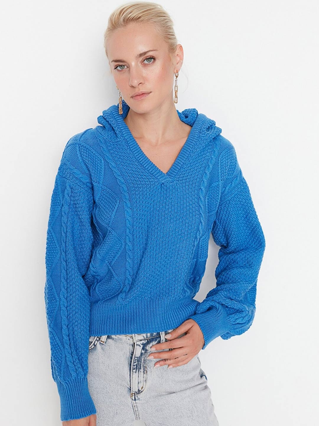 

Trendyol Women Blue Pullover